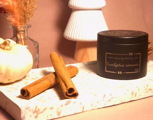 Bougie parfumée "Eucalyptus romarin" 80gr