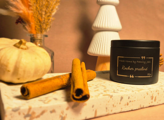 Bougie parfumée "Rocher praliné" 80gr